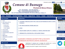 Tablet Screenshot of comune.busnago.mb.it